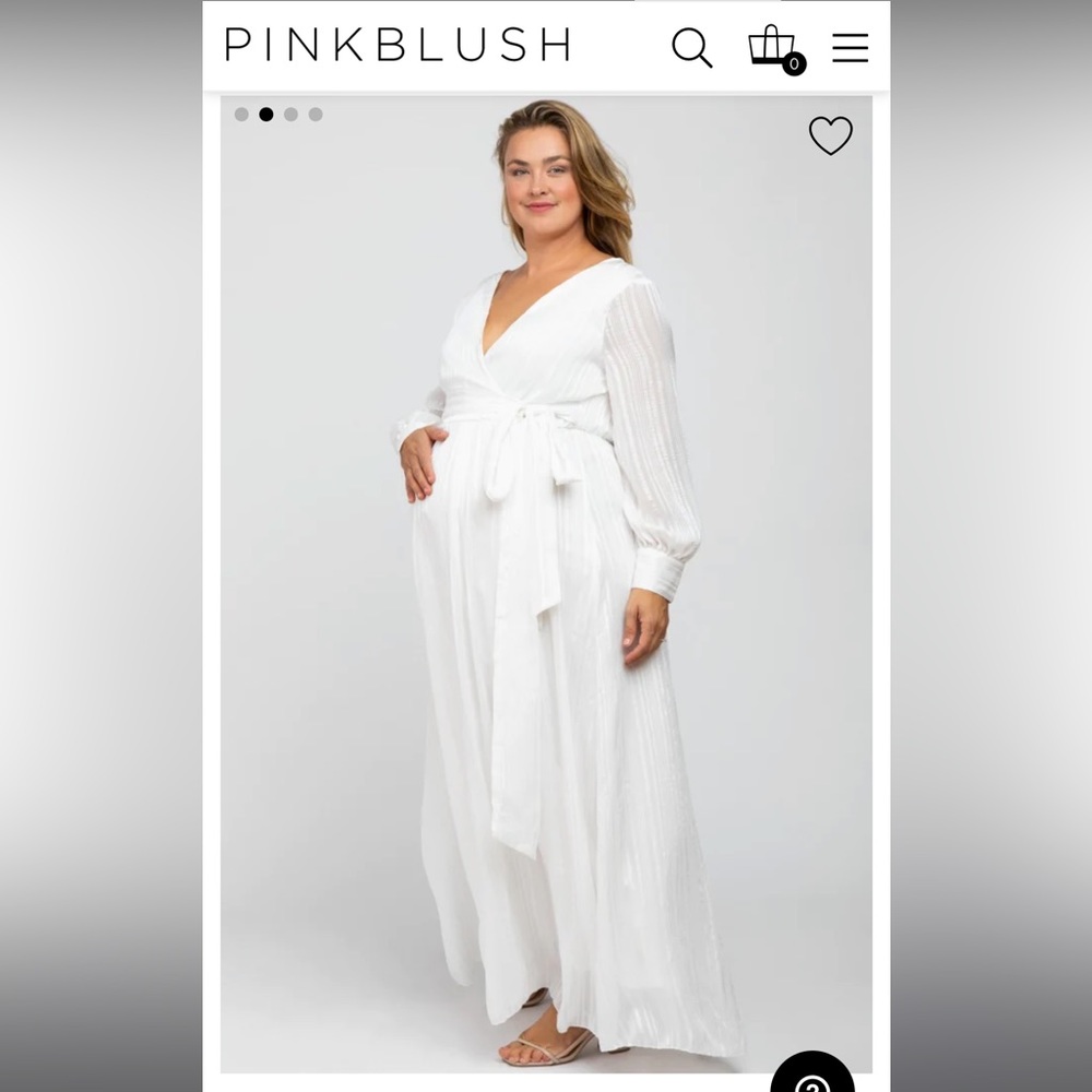 Maternity white chiffon dress